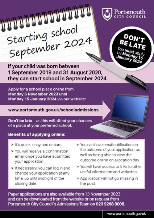 Starting school poster